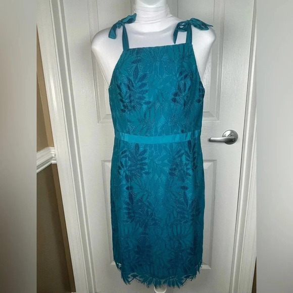 Lilly Pulitzer Kayleigh Shift Dress Tidal Wave Fern Gallery Lace  Size 4 - Picture 8 of 9